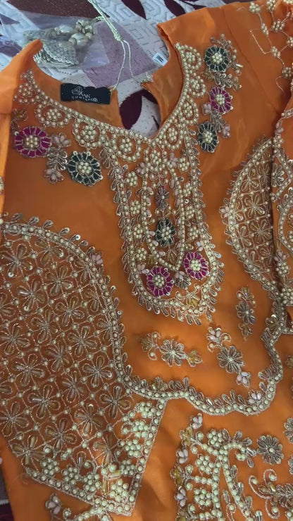 SAFFRON (orange with hot pink)