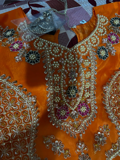 SAFFRON (orange with hot pink)
