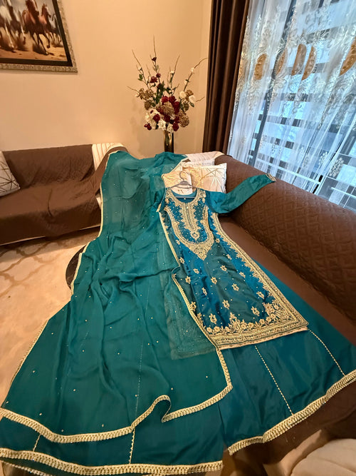 BANARASI HOMEMADE(SEA GREEN)
