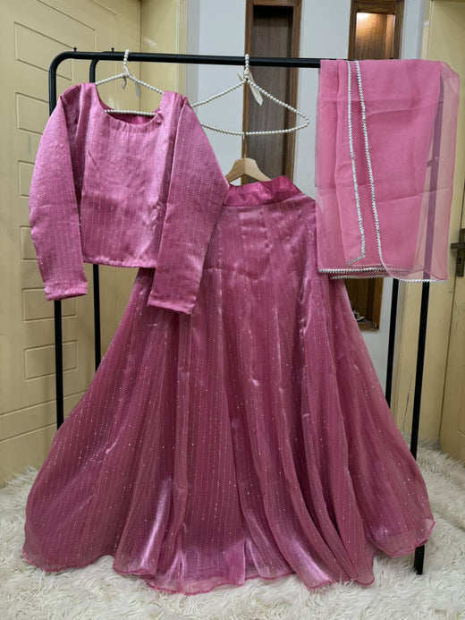 PINK SHEESHA SILK Lehnga choli
