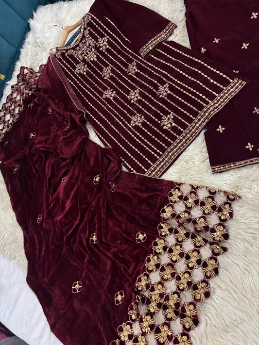 Tansy 3 pc (MAROON)