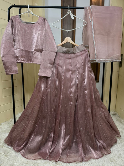 BABY PINK SHEESHA SILK lehnga choli