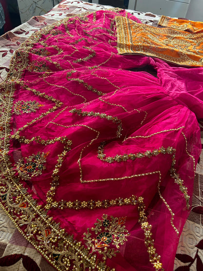 SAFFRON (orange with hot pink)