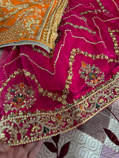 SAFFRON (orange with hot pink)